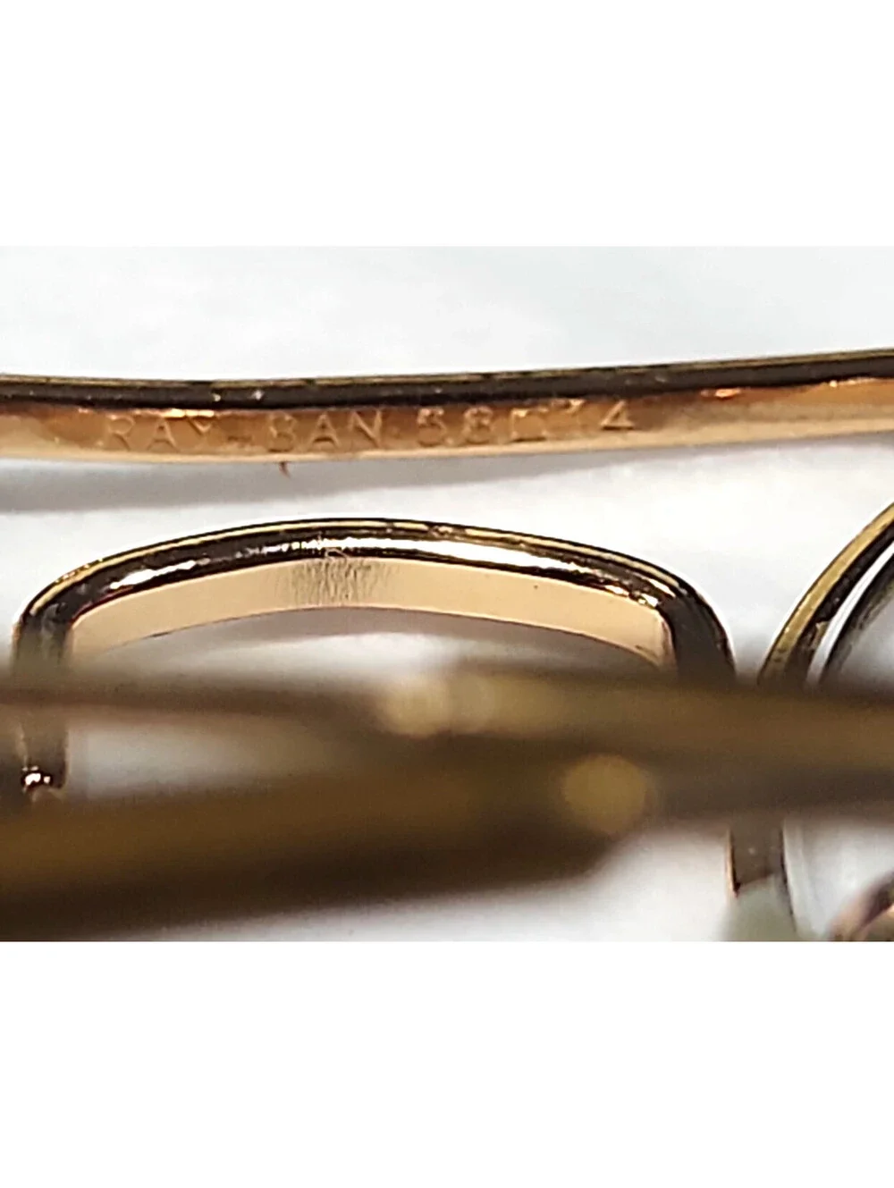 Ray Ban RB3025 No Lenses Aviator Gold Sunglasses Frame 58-14 Italy